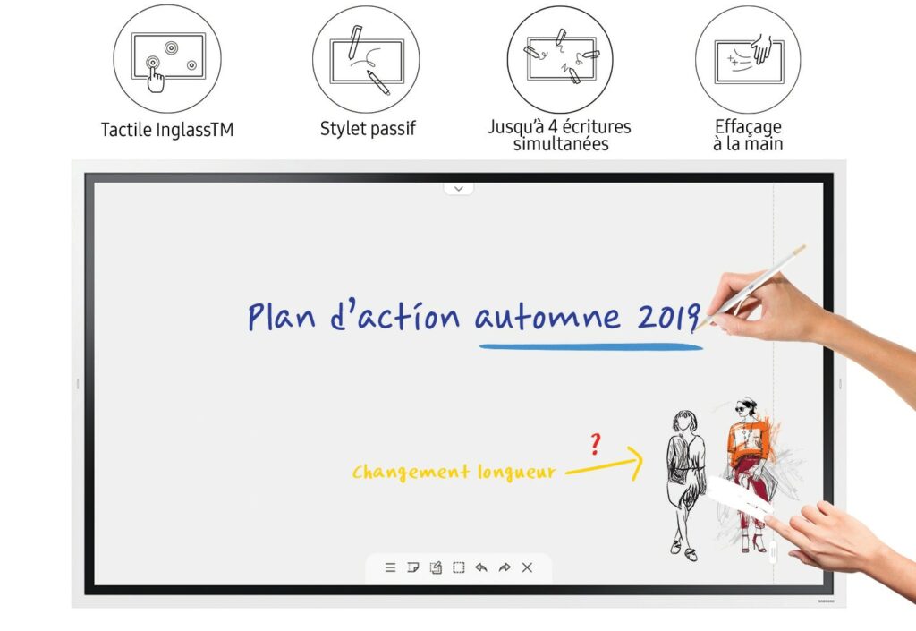 ecran Samsung FLIP Une expérience décriture naturelle