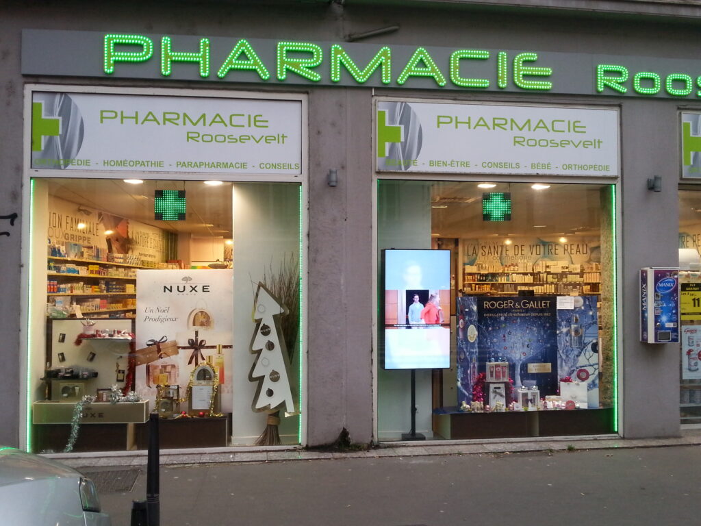 afichage_dynamique_vitrine_pharmacie